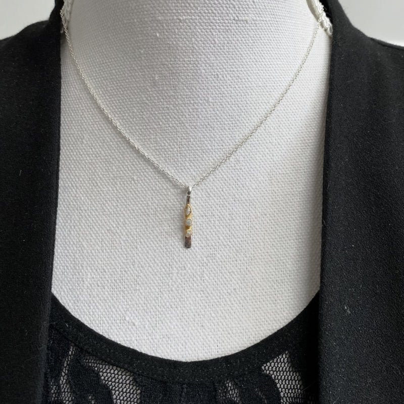 Diamanten Collier Met Lichtgrijze Ruwe Diamantjes
