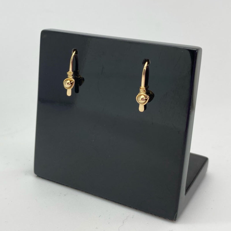 Kleine oorbellen - 14K gold filled - Met kraaltje