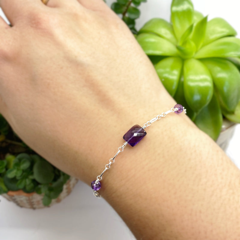 Zilveren Armband Met Amethist