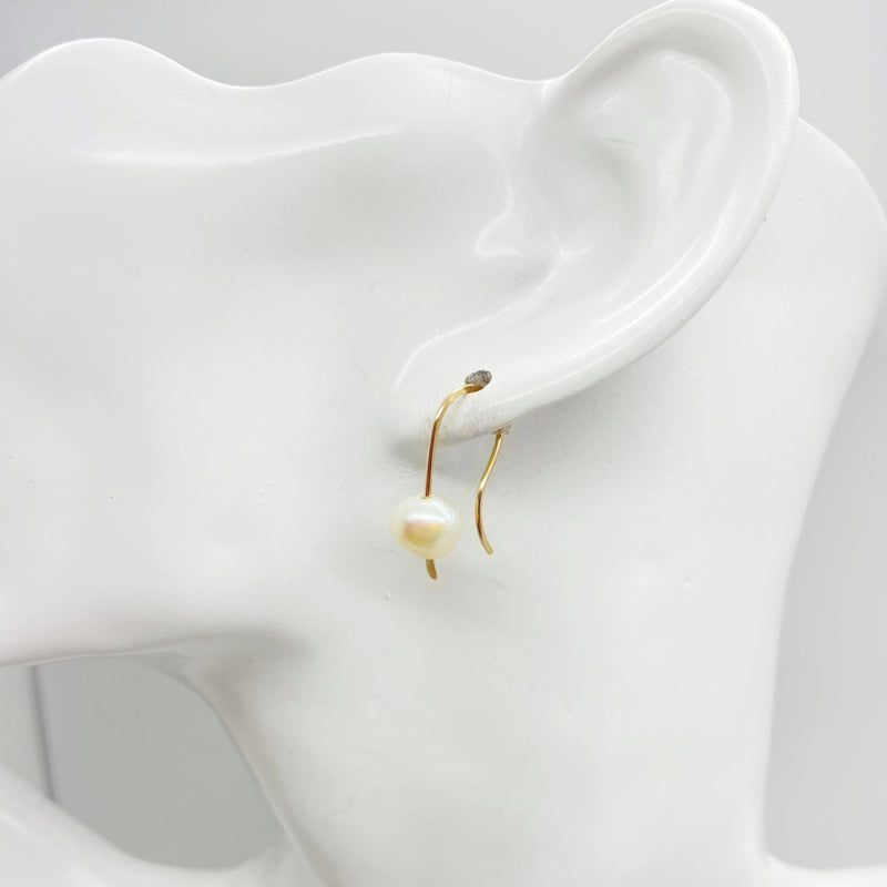 14K Gold Filled Oorbellen Met Een Parel
