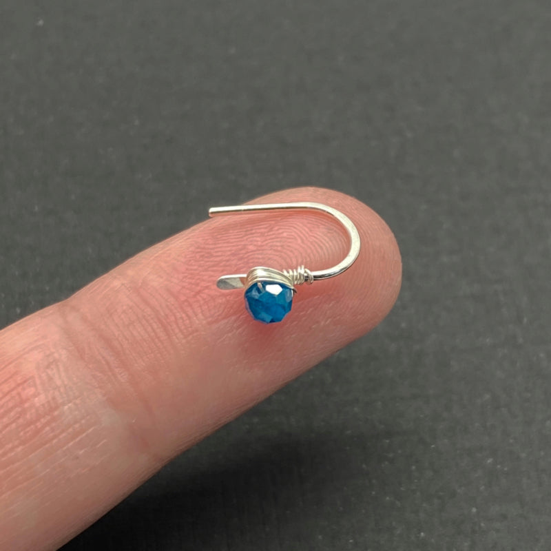 Zilveren Oorbelletjes Met Blauwe Apatiet