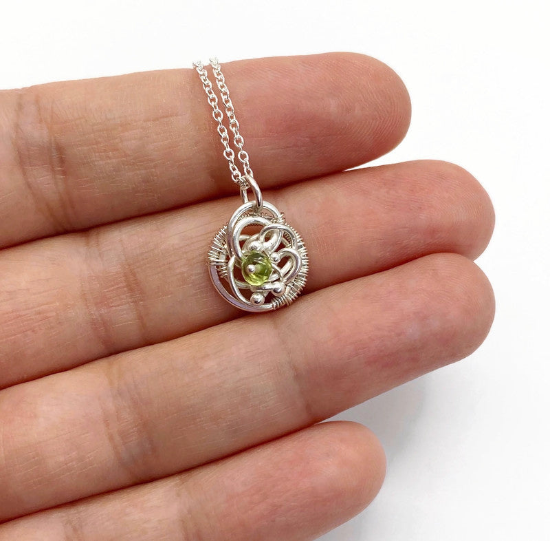 Augustus ketting - Zilver - Met peridoot - Sterling zilver