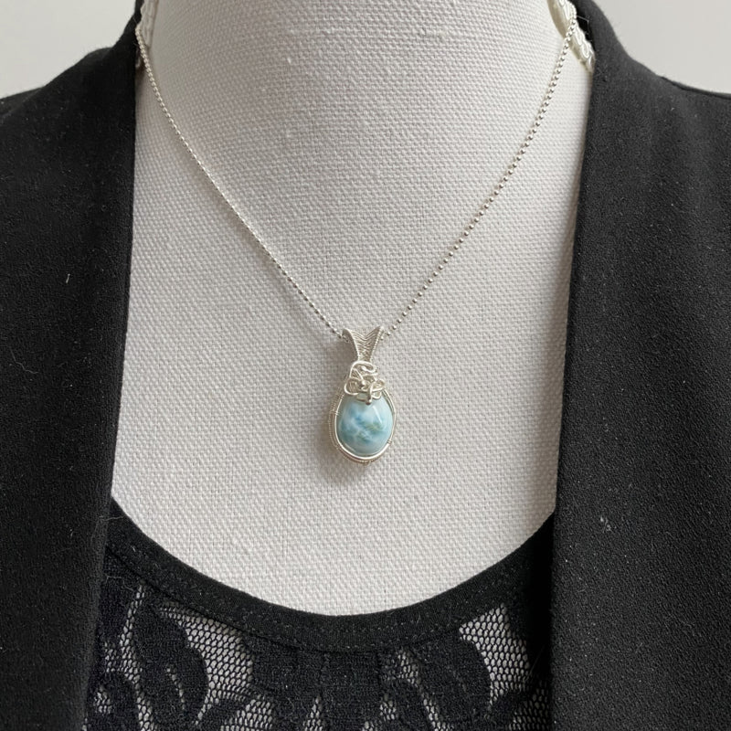 Zilveren Hanger Met Larimar