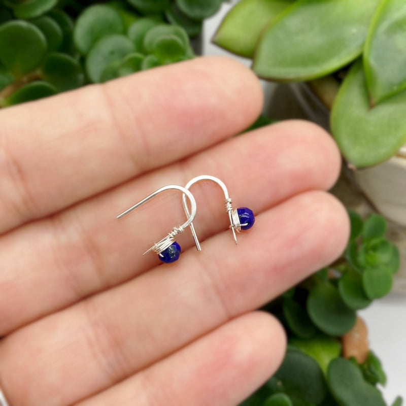 Sterling Zilveren Oorbellen Met Lapis Lazuli