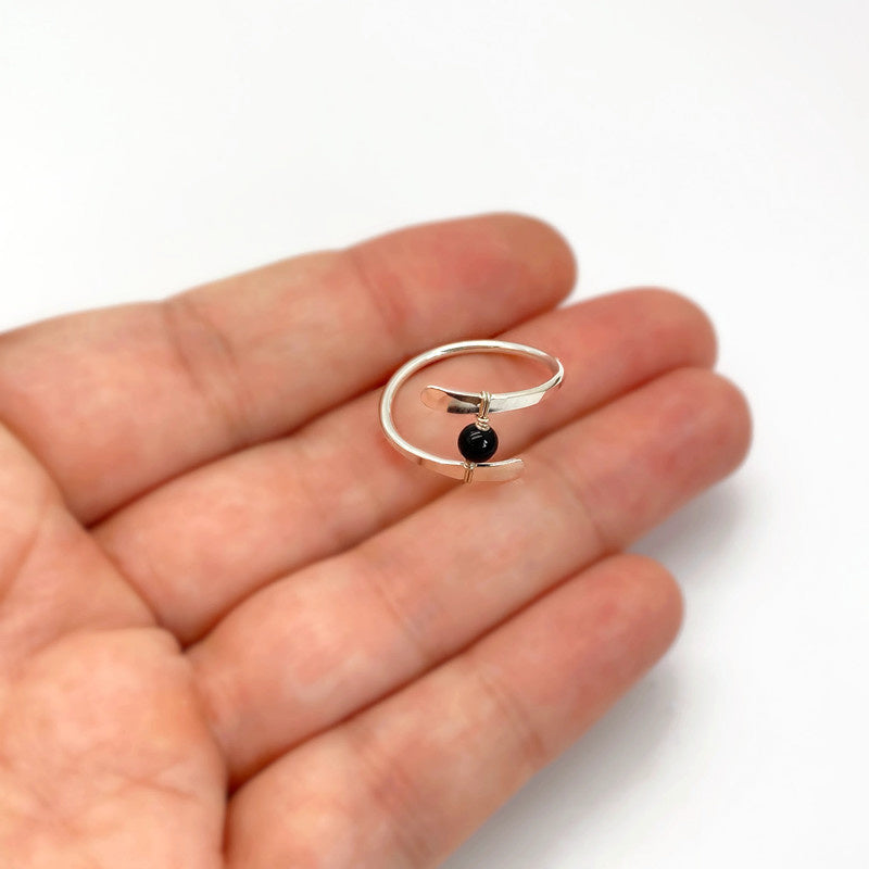 Zilveren Ring Met Een Zwarte Onyx