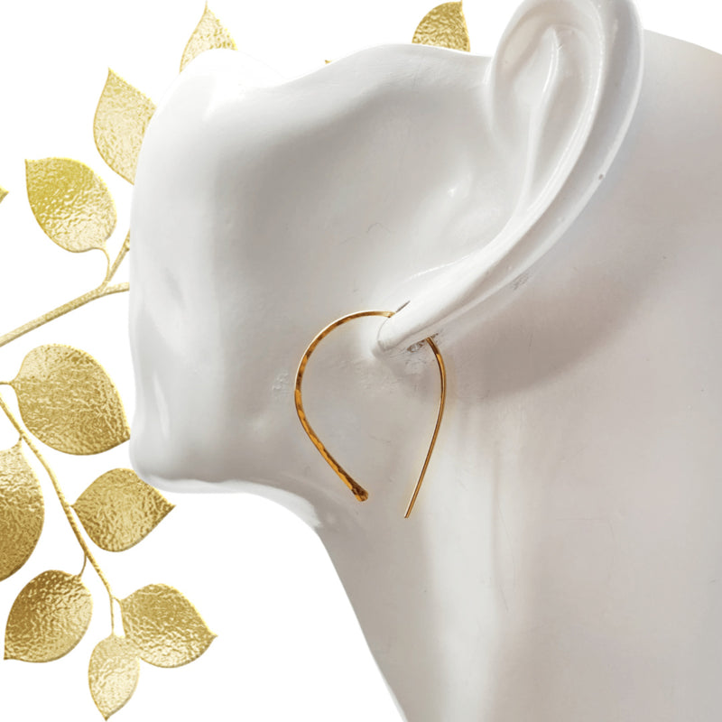 Medium 14K Gehamerde Oorbellen