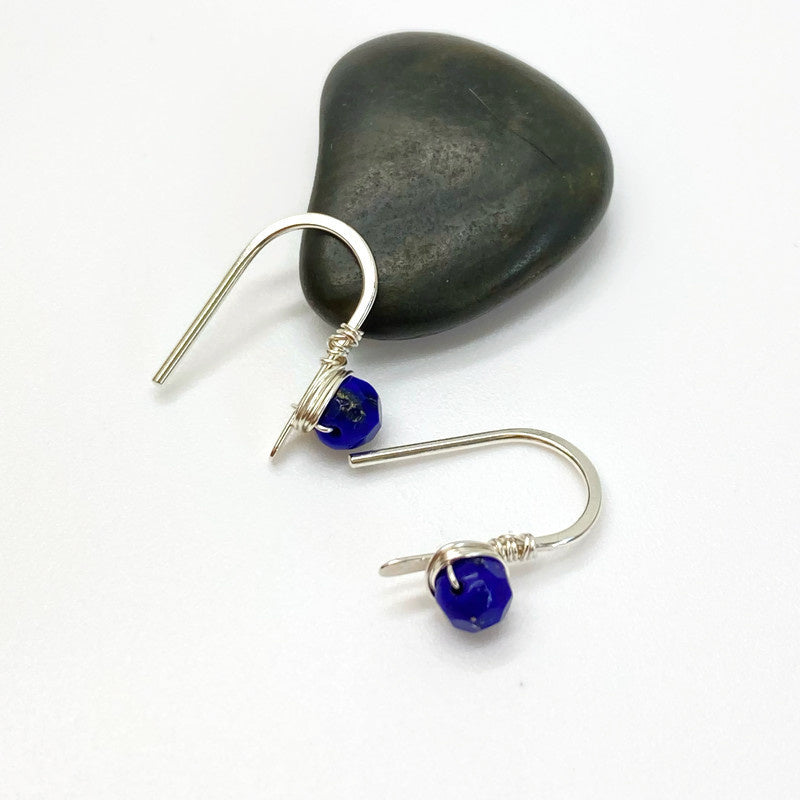 Sterling Zilveren Oorbellen Met Lapis Lazuli