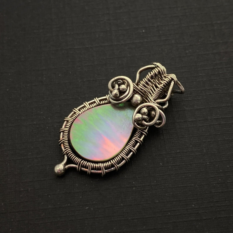 Parelmoer Hanger Van Sterling En Fijnzilver