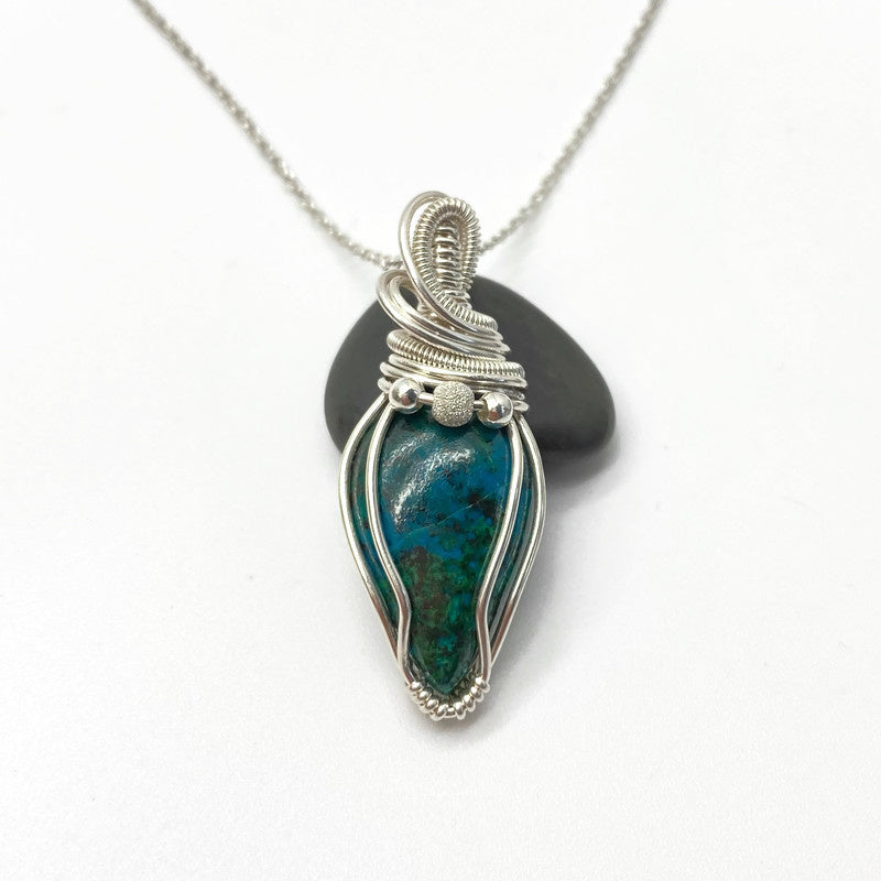 Sterling Zilveren Hanger Met Chrysocolla