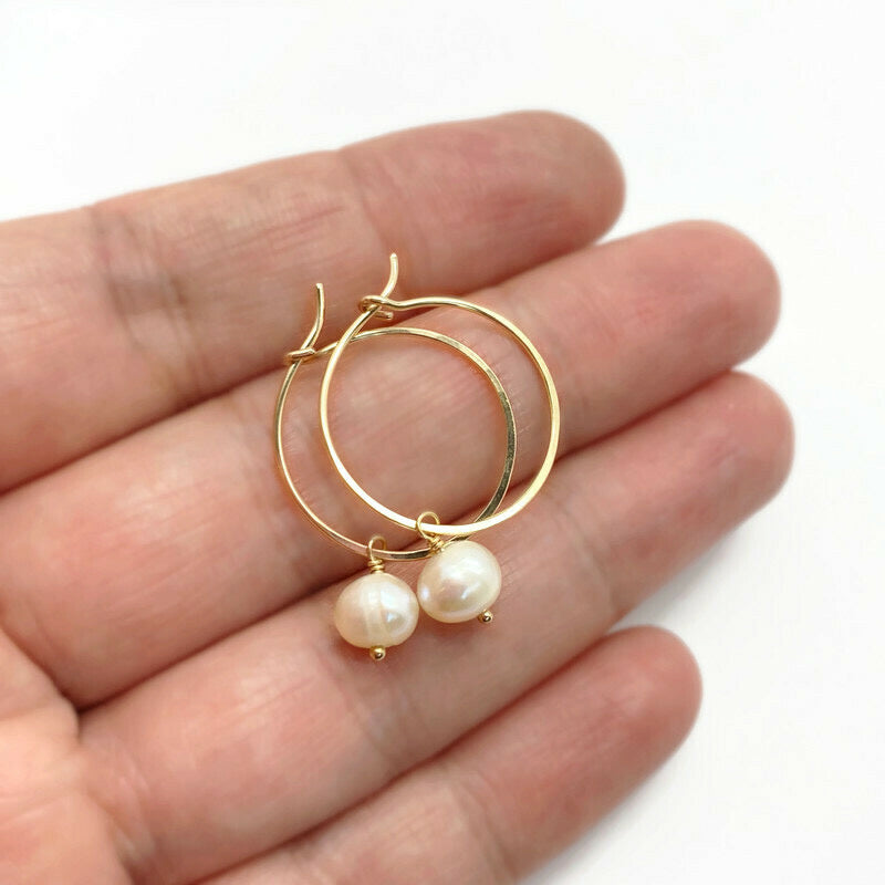 14K Gold Filled Oorbellen Met Parel