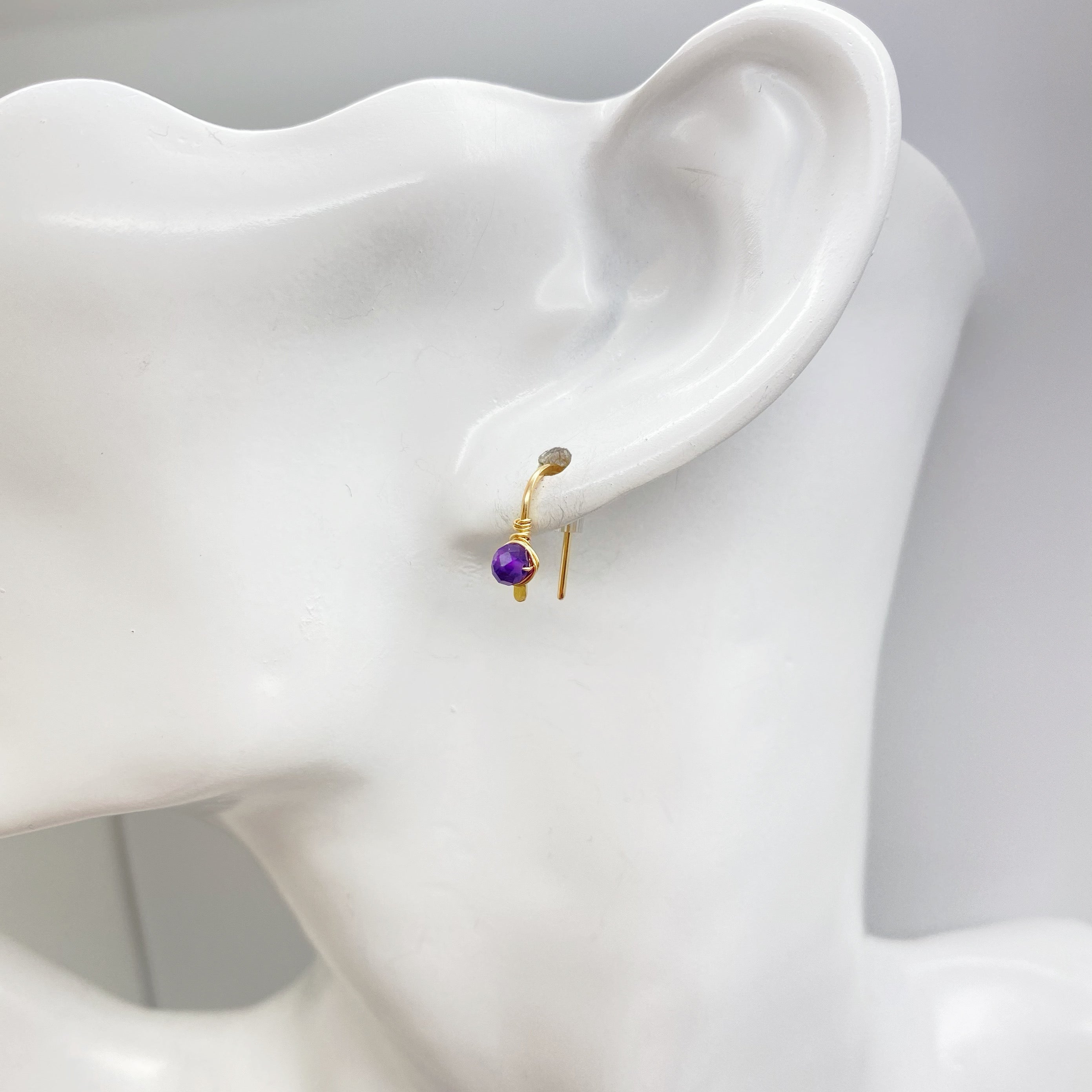 14K Goldfill Oorbellen Met Amethist