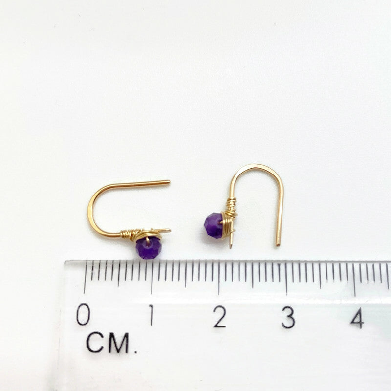 14K Goldfill Oorbellen Met Amethist