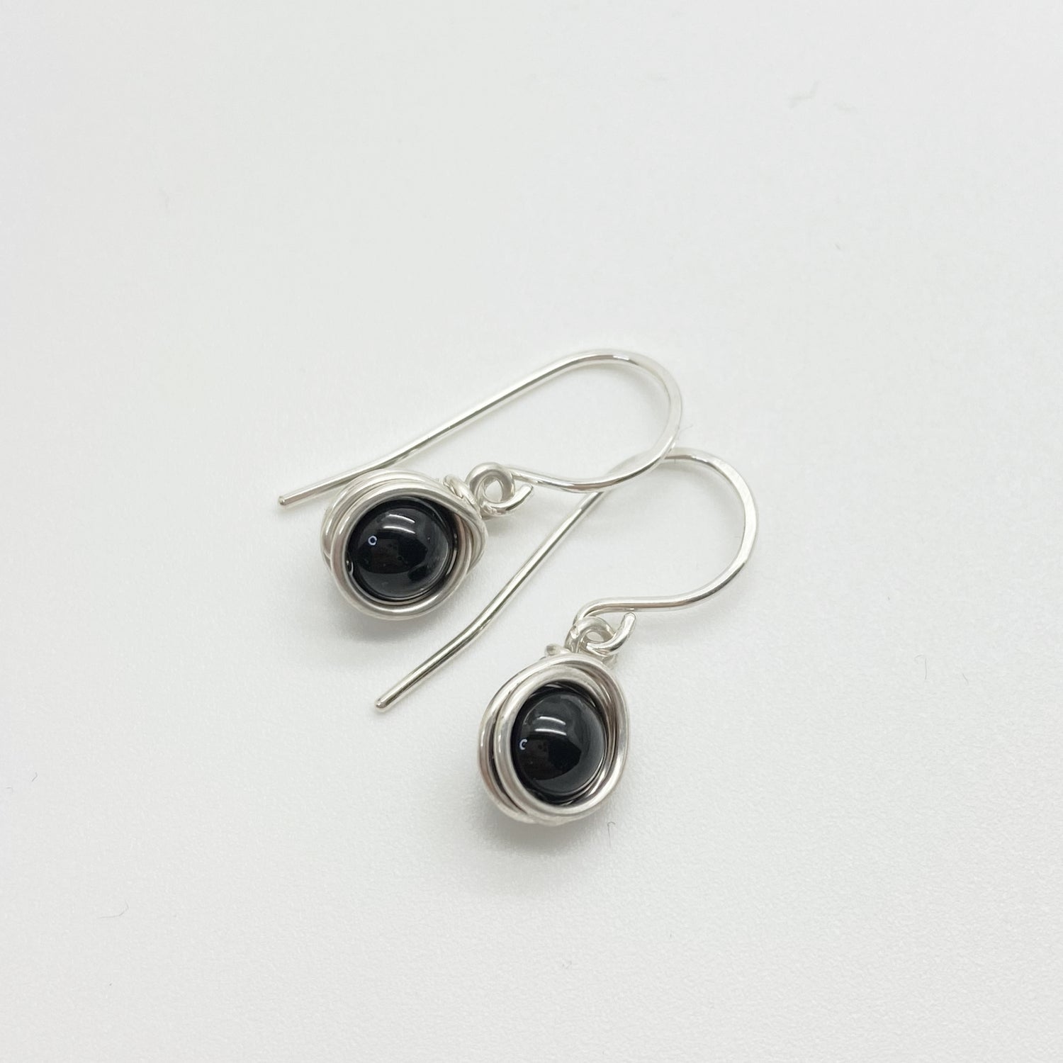 Oorbellen - Zilver - Met onyx steen