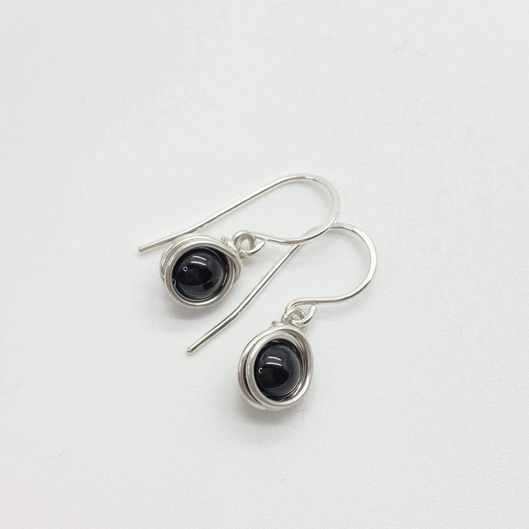Oorbellen - Zilver - Met onyx steen