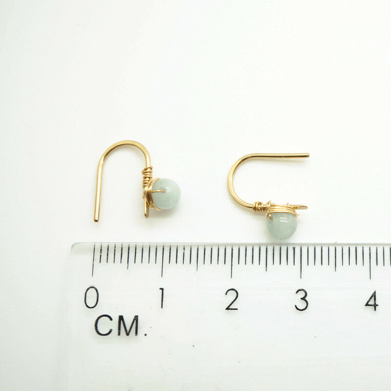 Kleine gold filled oorbellen met aquamarijn - 14k gold filled