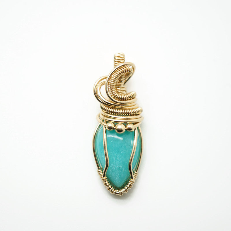 Boho-Chique 14k Gold Filled Amazoniet Hanger