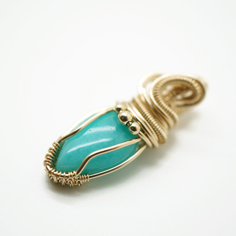 Boho-Chique 14k Gold Filled Amazoniet Hanger