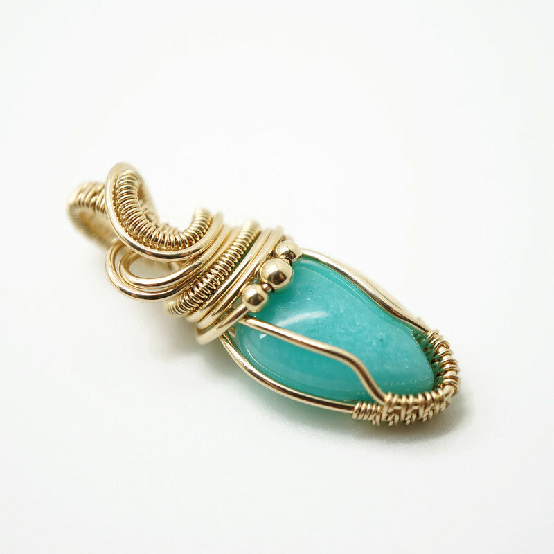 Boho-Chique 14k Gold Filled Amazoniet Hanger
