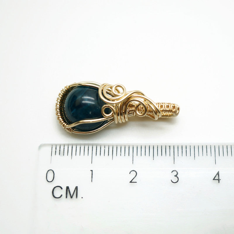 14k gold fill wire wrap hanger met Apatiet