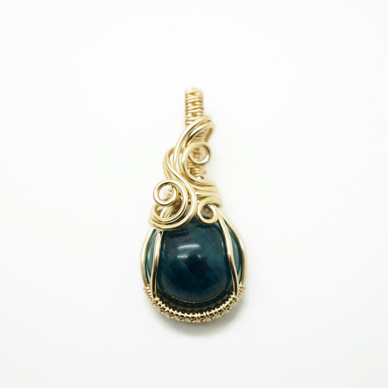 14k gold fill wire wrap hanger met Apatiet