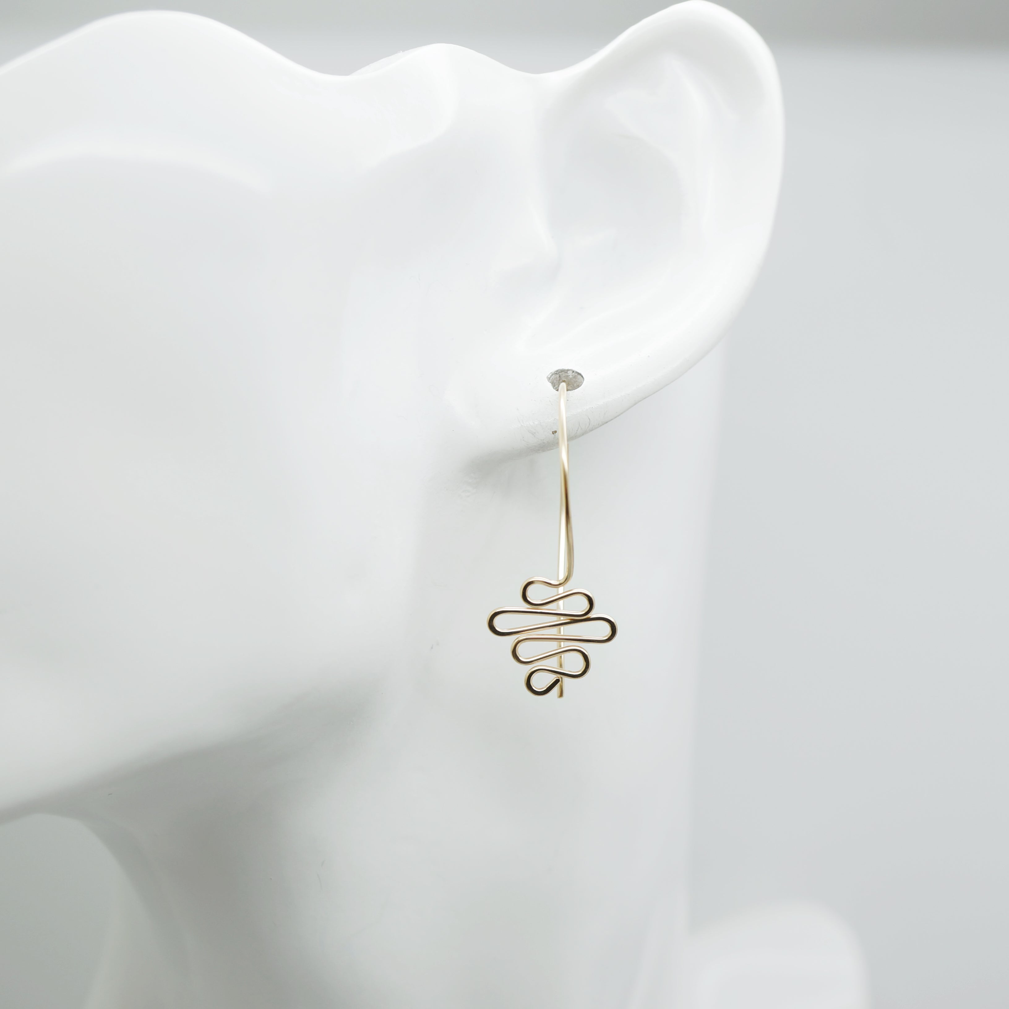 14K Goldfilled Wave Oorbellen