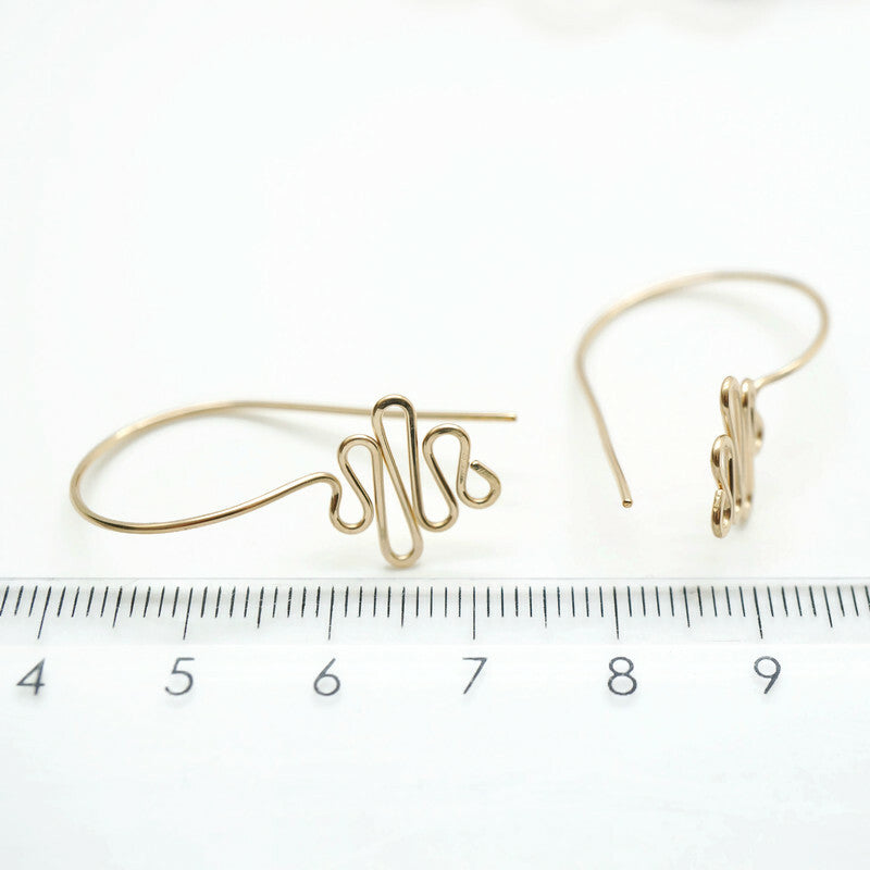 14K Goldfilled Wave Oorbellen