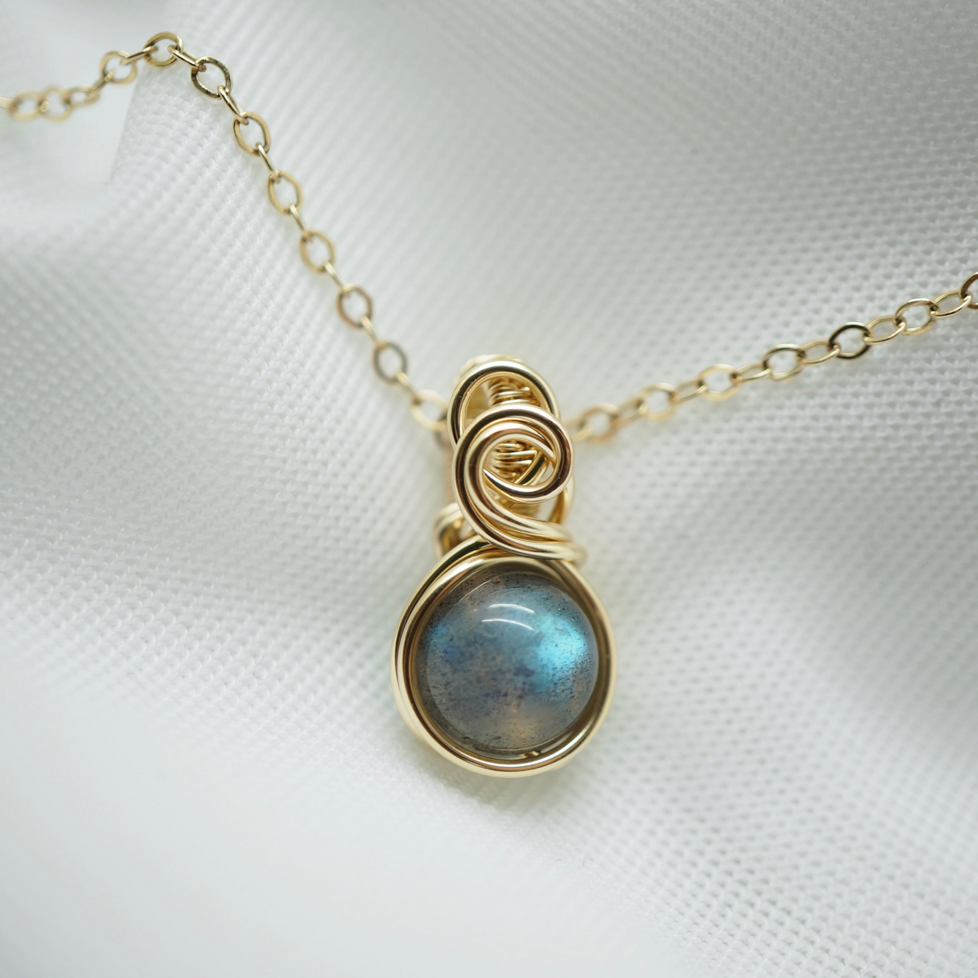 Hanger met labradoriet - 14k gold filled