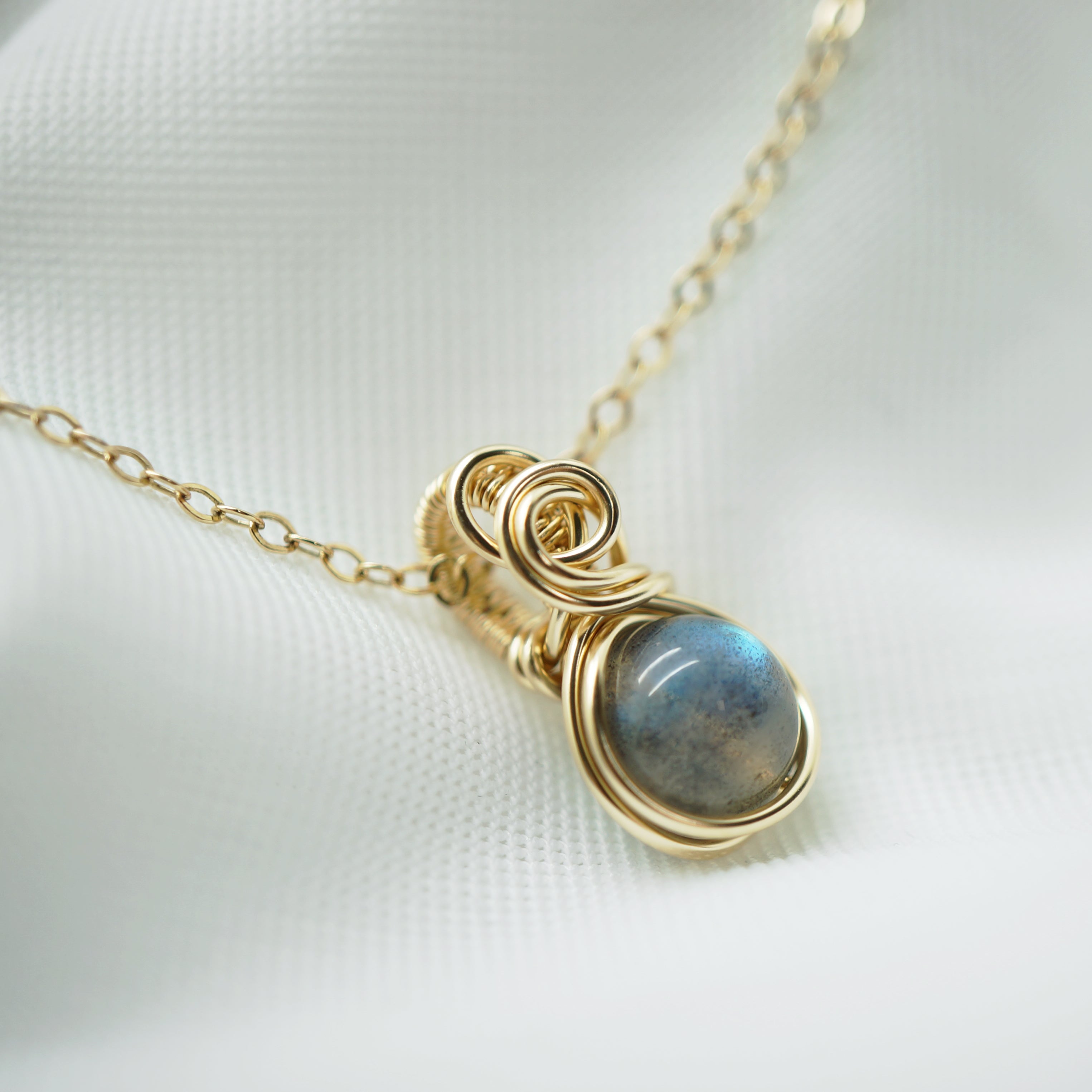 Hanger met labradoriet - 14k gold filled