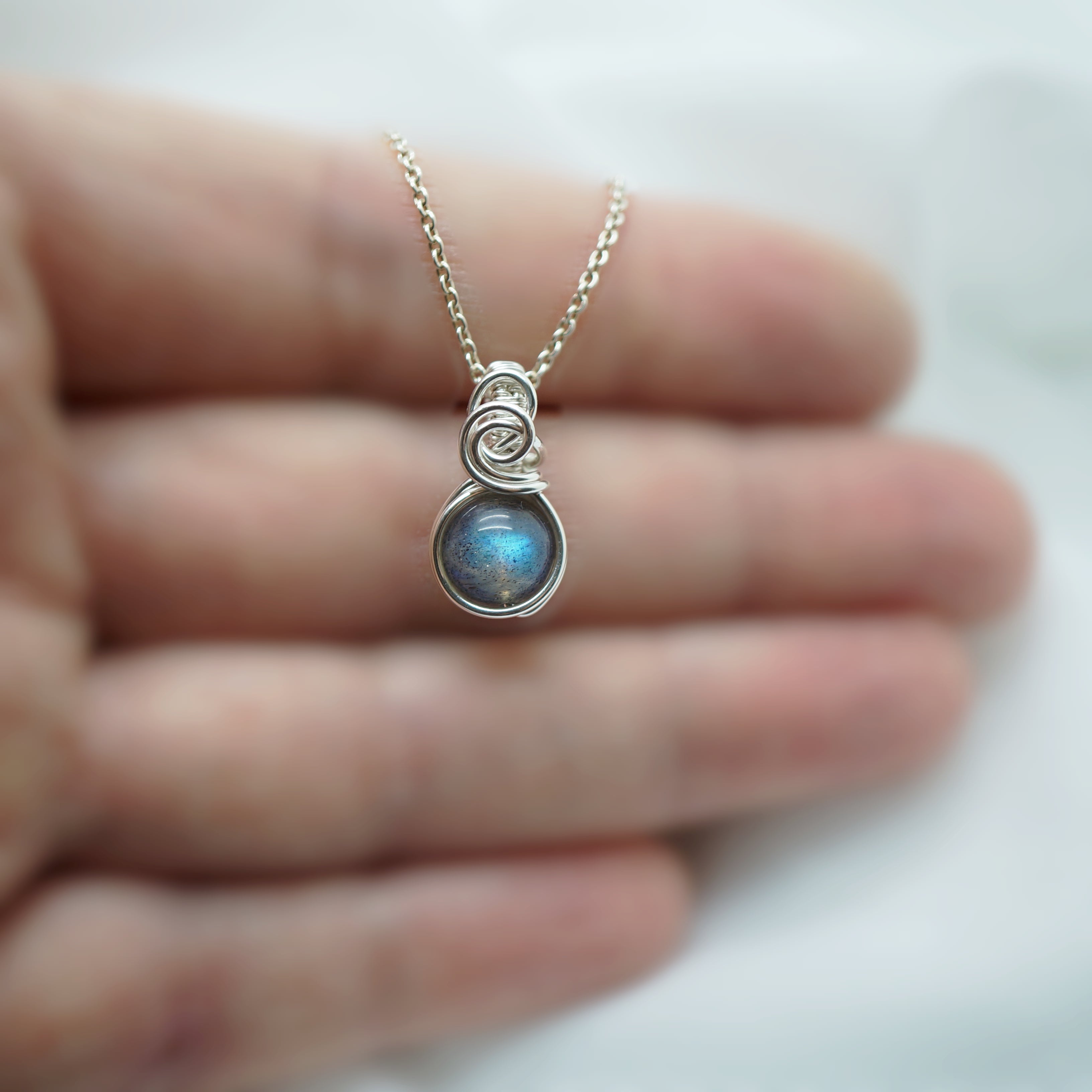 Labradoriet hanger - Sterling zilver