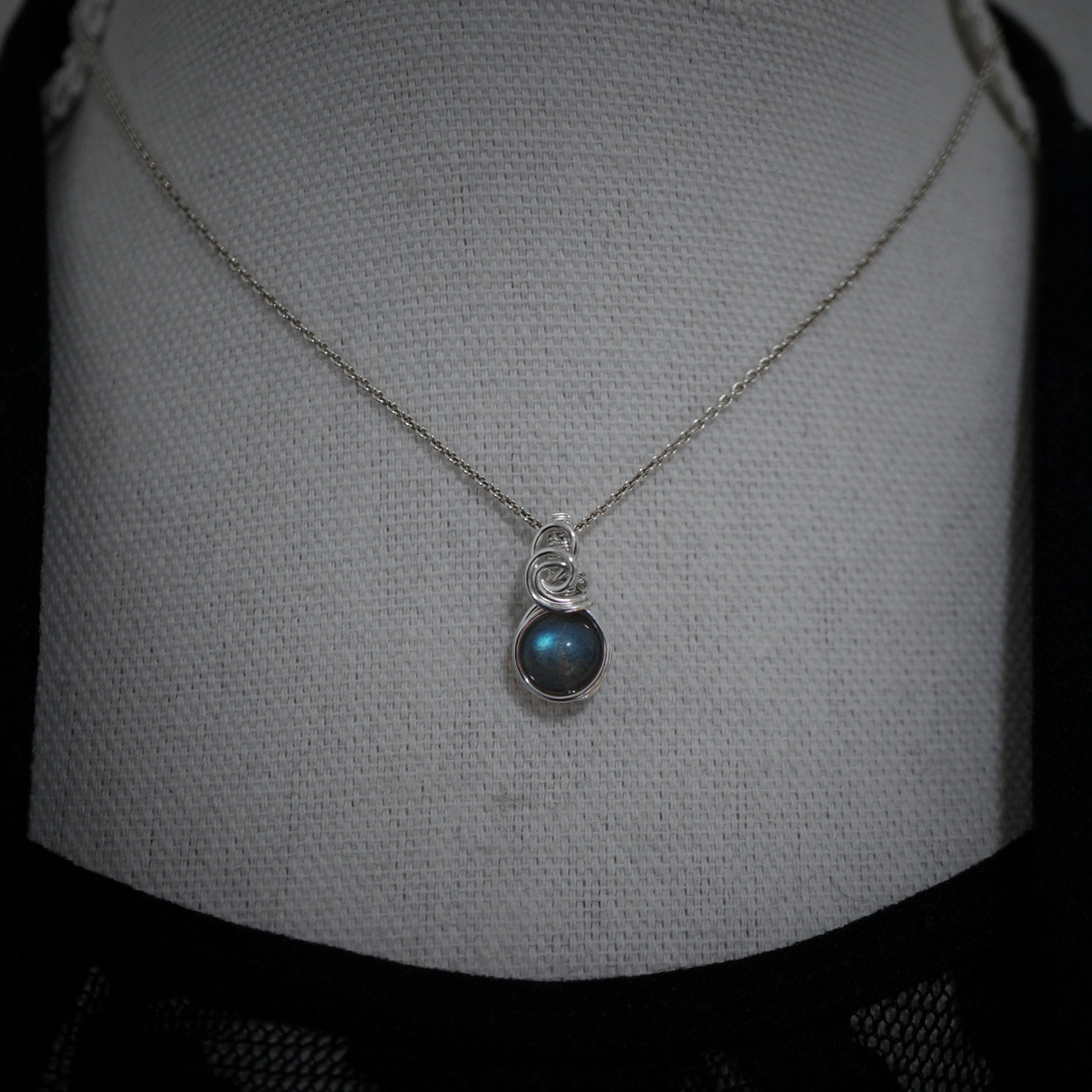 Labradoriet hanger - Sterling zilver
