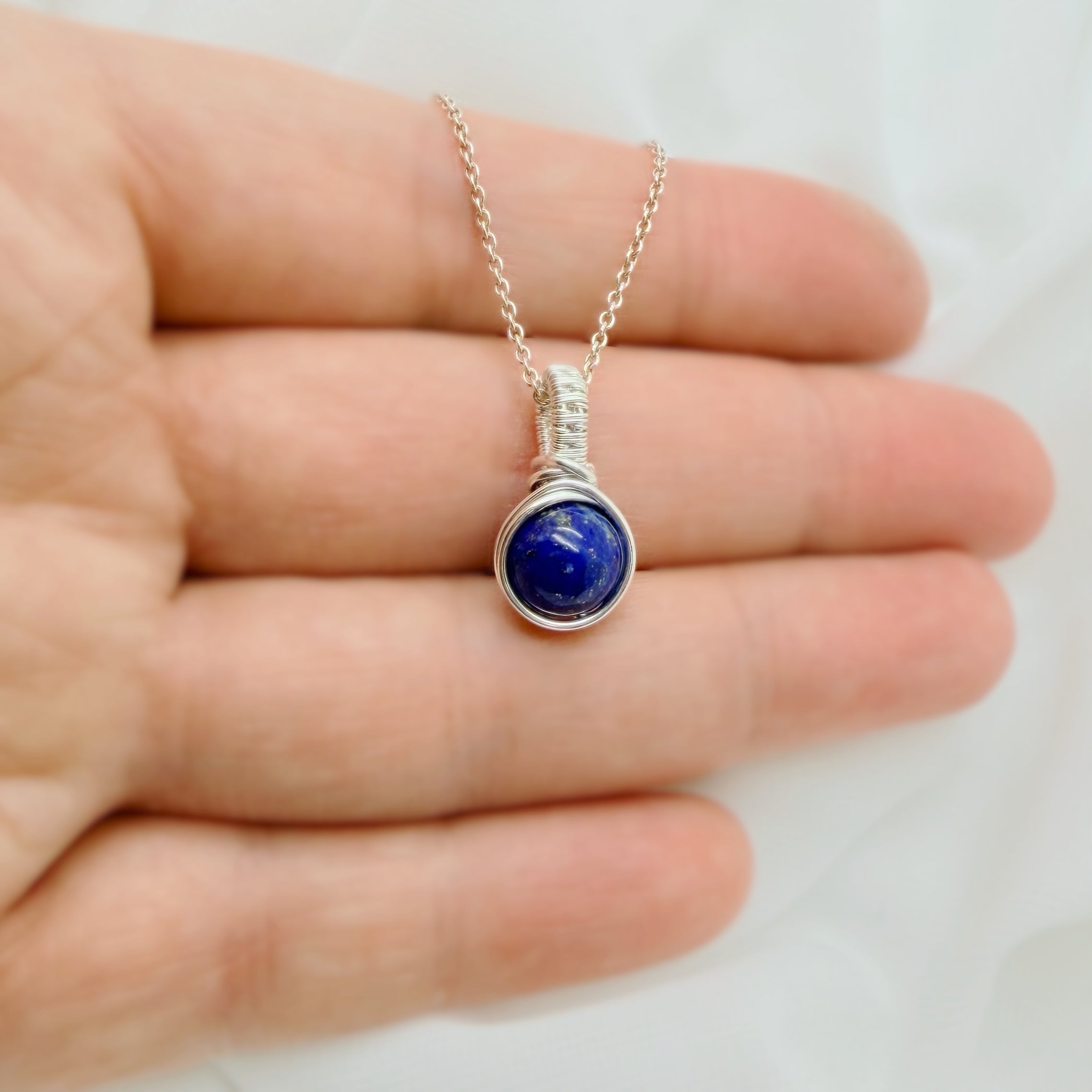 Hanger met lapis lazuli van sterling zilver