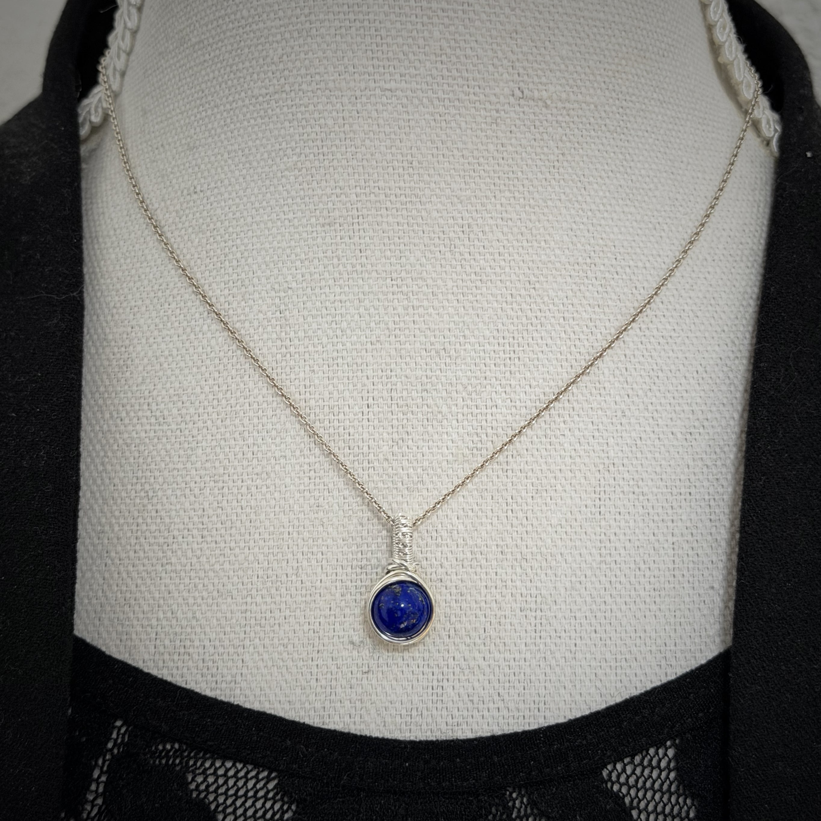 Hanger met lapis lazuli van sterling zilver