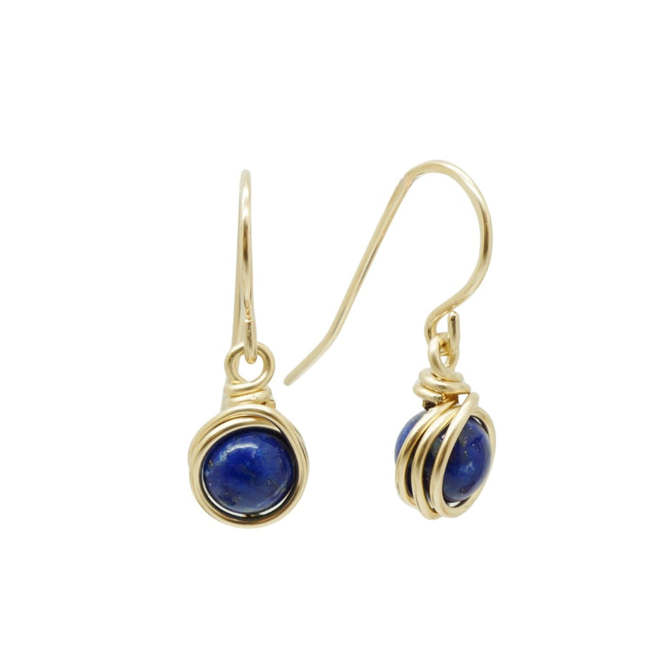 14k gold filled oorbellen met lapis lazuli