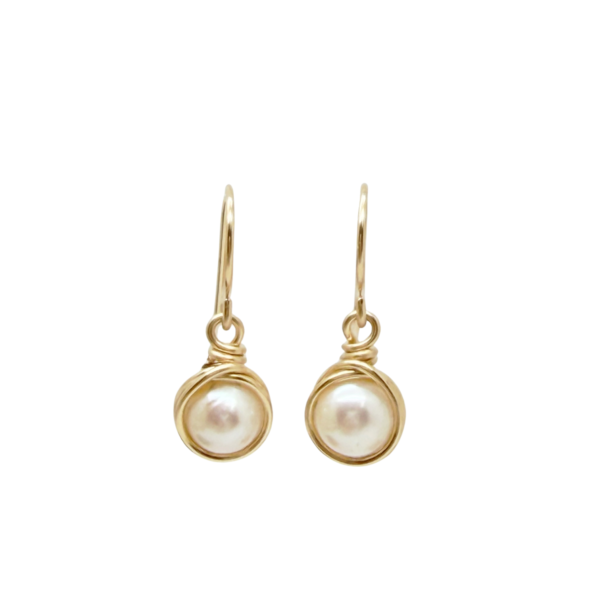 14k gold filled oorbellen met zoetwaterparel