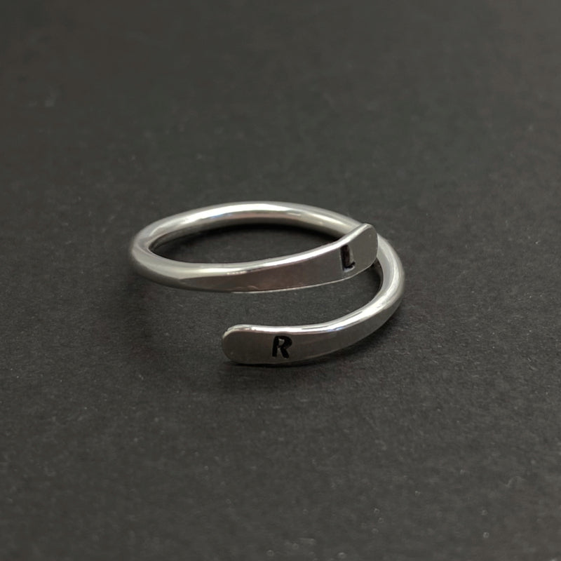 Ring Sterling Zilver Met 2 Initialen