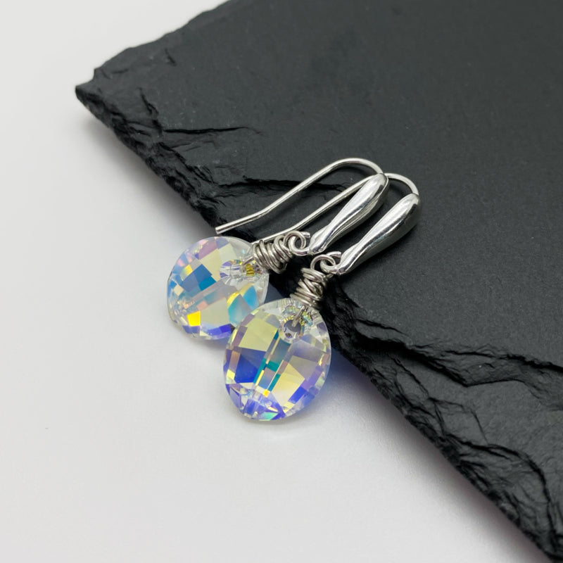 Zilveren Oorbellen Met Swarovski Kristal In Blad Vorm