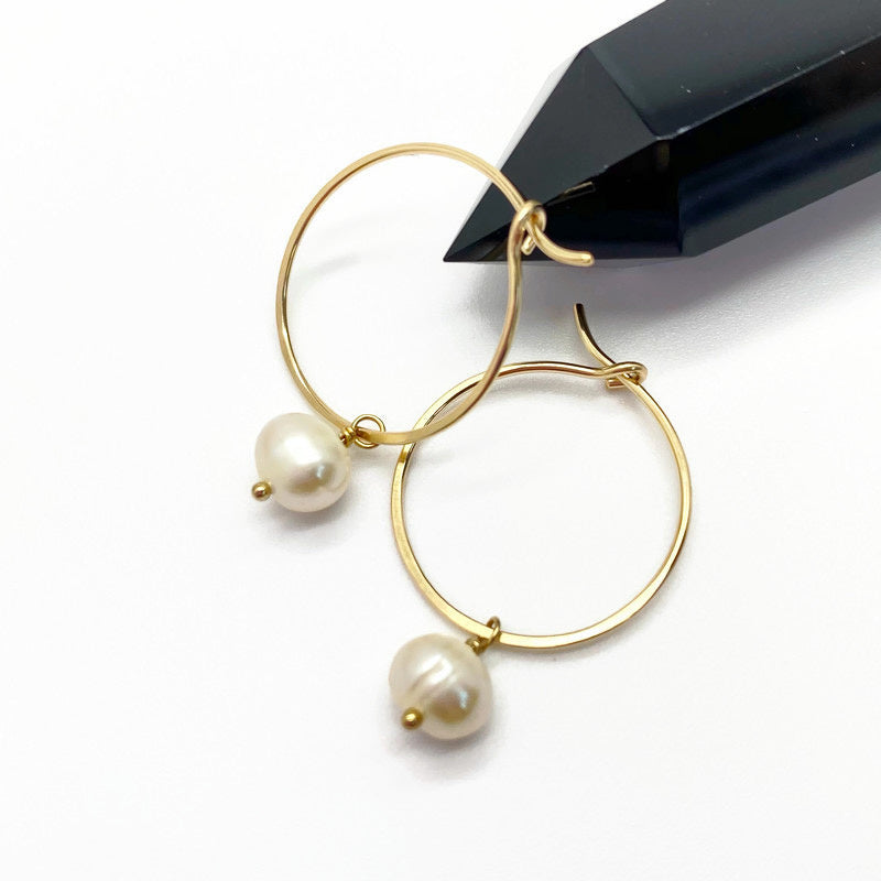 14K Gold Filled Oorbellen Met Parel