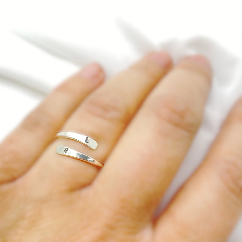 Ring Sterling Zilver Met 2 Initialen