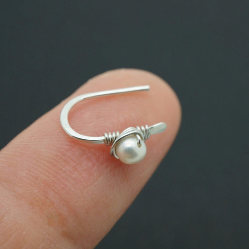 Kleine oorbellen - Zilver - Met zoetwaterparel