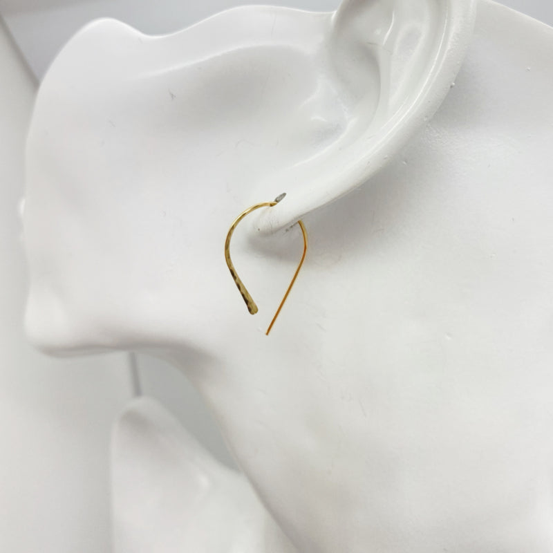 Small 14K Gold Filled Gehamerde Oorbellen