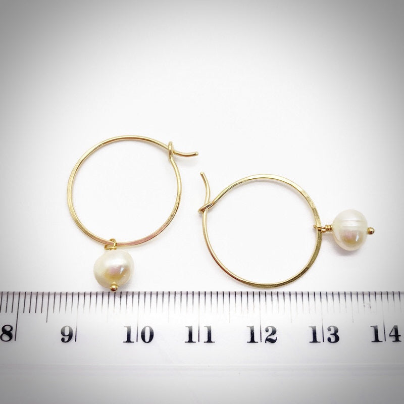 14K Gold Filled Oorbellen Met Parel
