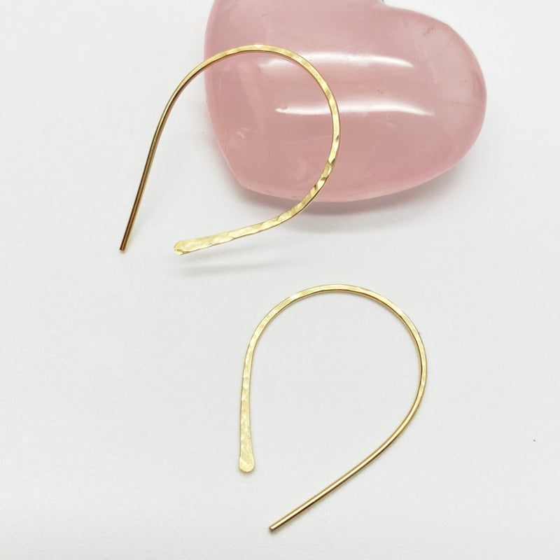 Medium 14K Gehamerde Oorbellen