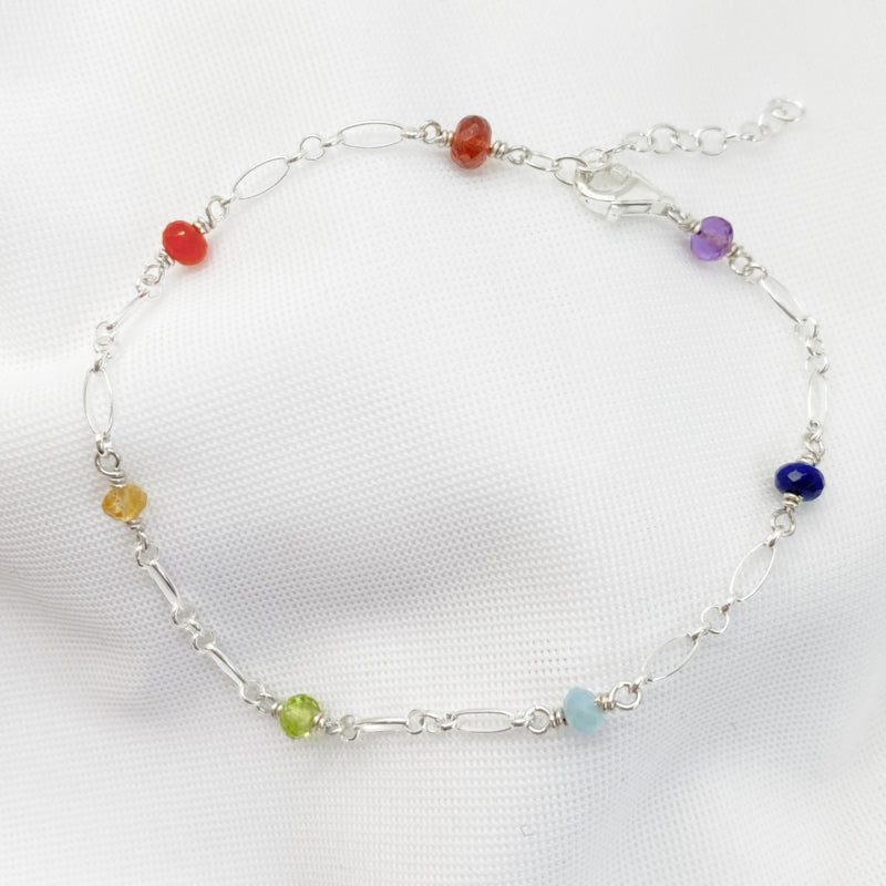 Sterling Zilveren Regenboog Armband