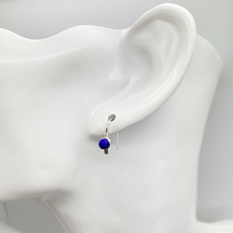 Sterling Zilveren Oorbellen Met Lapis Lazuli