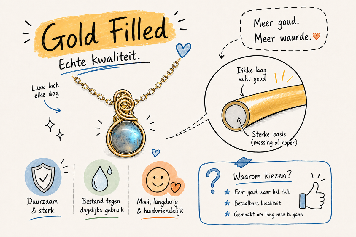 Wat is 14k gold filled en waarom kies ik ervoor?