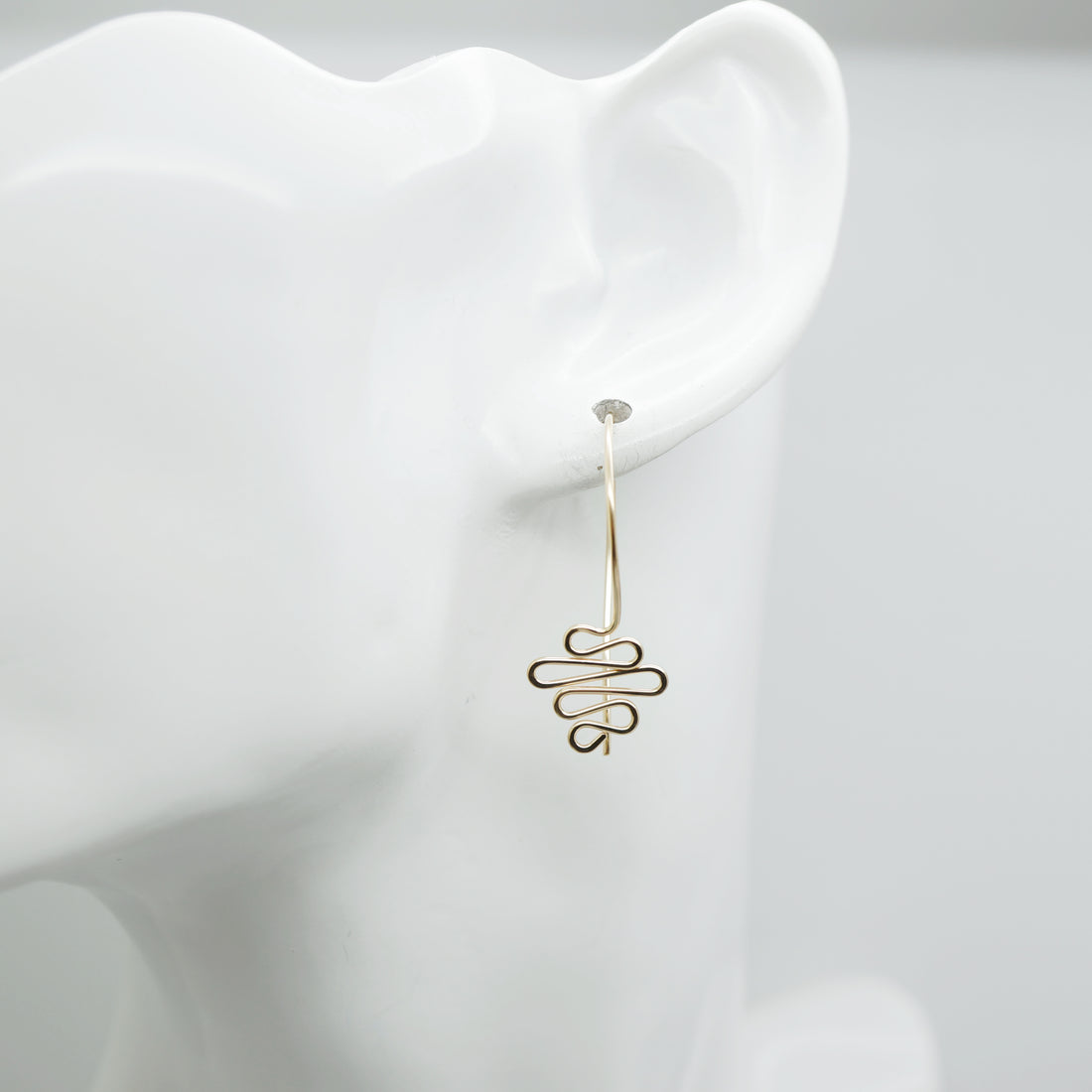 14K Goldfilled Wave Oorbellen