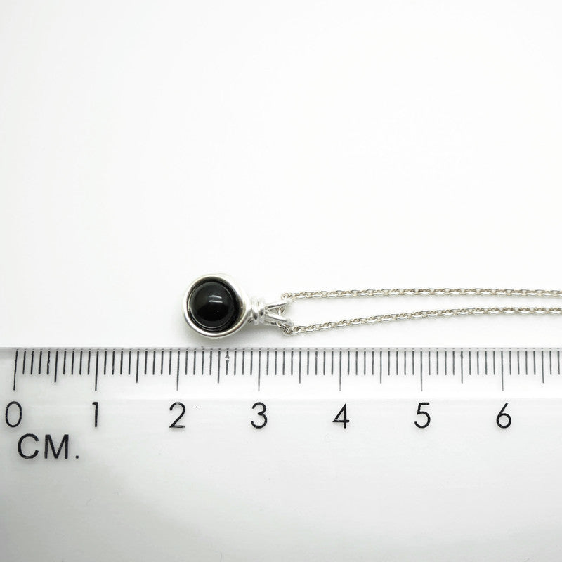 Sterling zilveren collier met een kleine onyx