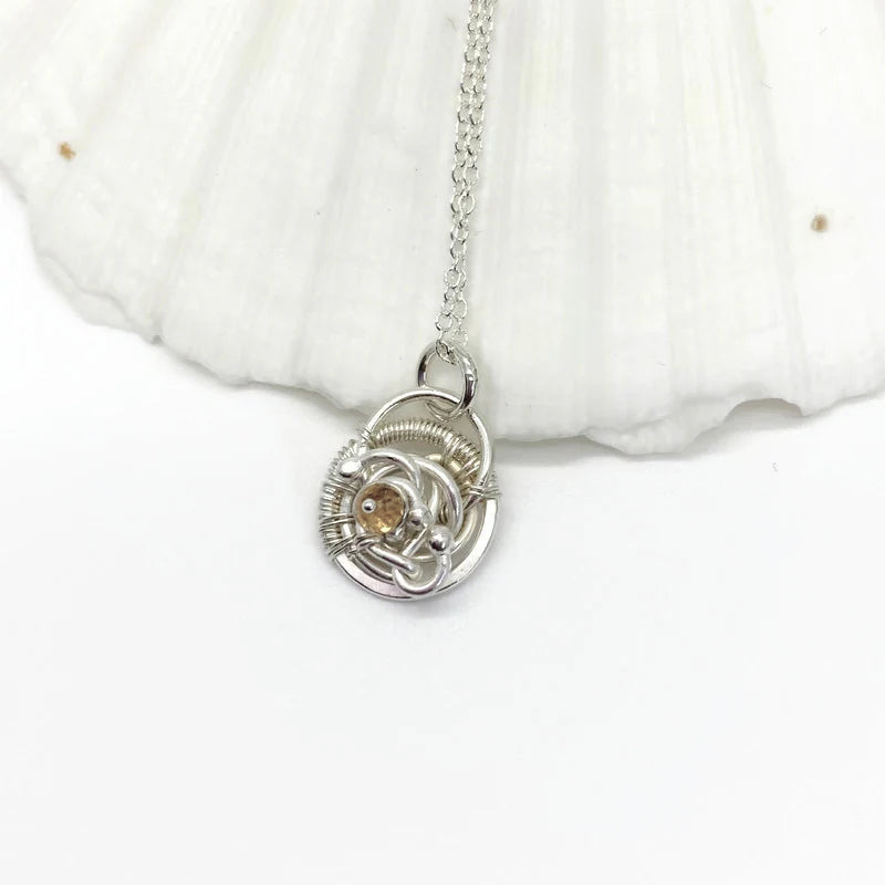 November Geboortesteen Ketting Met Citrien