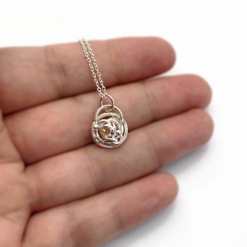 November Geboortesteen Ketting Met Citrien
