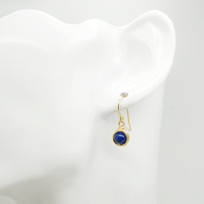 14k gold filled oorbellen met lapis lazuli